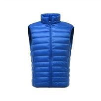 Vyriška liemenė Itin lengva pūkinė liemenė Vyrams Lengva Vandeniui atspari Berankovė Baltoji pūkų vyriška Slim liemenė 3XL blue