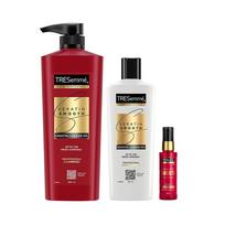 TRESemme Anti-Frizz Keratin Smooth Combo - 580ml Shampoo, 190ml Conditioner, 50ml Serum for Long Lasting Frizz Control