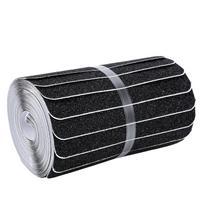 12 VNT Neslystanti juosta laiptams 15cm X 61cm Iš anksto supjaustyta PVC Neslystanti protektoriaus juosta 60 grūdėtumo Betonui Metalui Plytelėms Juoda black