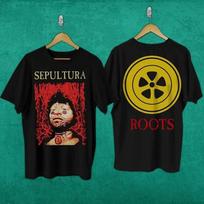 Unisex shirt Cotton Oversize Large Size Negra Unisex Sepultura Roots De 2 Caras Vintage De M brown