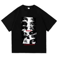 Filmo Aistra Nikki Akys Marškinėliai Unisex Gatvės Stiliaus Medvilniniai Madingi Trumpomis Rankovėmis Laisvi Marškinėliai Vasaros Dizainas Grafiniai Merch Marškinėliai M black