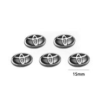 5/10 vnt. Automobilio nuotolinio rakto logotipas Metaliniai emblemos lipdukai Toyota Corolla Yaris Aygo Prius CHR Camry Auris Avensis Land Cruiser Prado gray