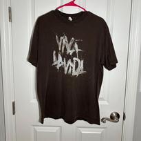 Coldplay Viva La Vida T-Shirt Black S-5XL cOTTON Men And Women S gray