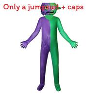 Rainbow Friends Roblox Game Costume With Blue Monster Design For Children Cosplay Purple Green,150cm green