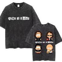 Washed Vintage System of A Down Cartoon Funny Print T-shirt Men Women Rock Oversized T Shirt Men's 90s Alternative Metal Tshirt 2XL black