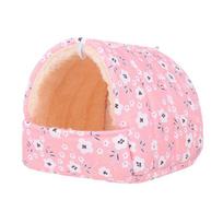 Winter Soft Hamster House Mini Animal Rabbit Squirrel Hammock Nest Guinea Pig Rat Mice Warm Sleeping Bed Pets Supplies XS rožinė