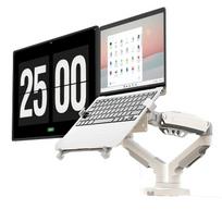 Desktop NB F160 + FP-2 Gas Spring Dual Arm for 17 -27  Monitor Holder + 10 -17  Laptop Support Air Press Mount Stand Load 2-9kg F160-FP-W