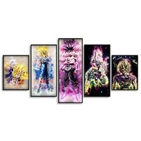 Penkių paveikslų derinio anime plakatai Dekoratyviniai paveikslai Vaikų kambario sienos meno spaudiniai Modernus namų dekoras Be rėmo 30x40cm*2  30x60cm*2  30x80cm*1 No Frame