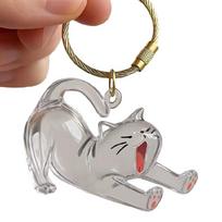 Clear Acrylic Pet Hair Storage Box with Cats Decoration Convenient Loose Furs Collector For Home Decors And Keychain Use gray
