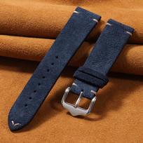 Quality Genuine Leather Watch Strap 20mm 22mm Watch Band Vintage Suede Quick Release Spring Bar Wristband Bracelet for Men Women 20mm