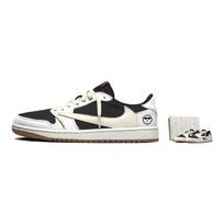 Jordan x Travis Scott Air Jordan 1 Travis Scott X AJ1 7.0 Collaboration Cushioning Abrasion Resistant Low top DZ4137-700(Team1803-) 38.5 white