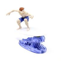 Dashboard Drift Ornament Motion Activated Surfing Muscle Man Car Ornament Fun Dashboard Decoration Auto Interior Accessory Gift for Drivers beige