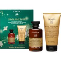 Apivita Royal Jelly Elixir Revitalizing Hair Duo kalėdinių dovanų rinkinys su atgaivinančiu efektu