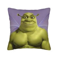 Shreks Smile Memes Square Pillow Covers Polyester Bed Car Cartoon Cushion Case Creative Decorative Pillowcase 40*40 40x40cm