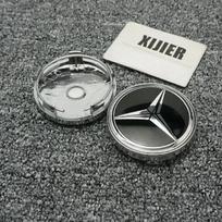 4 vnt. 60 mm skersmens ABS ratlankio dangtelis Mercedes-Benz automobiliams ir visureigiams Pakeičiamas ratlankio dangtelis gray