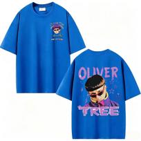 Oliver Tree One Last Ride Y2k Fan Gift Tee Shirt Unisexs Clothing Fashion Harajuku Hip Hop Tshirt Summer Tops 100 Cotton T Shirt XL blue