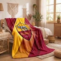 AS Roma themed vilnonis pledas Jaukus minkštas pliušinis pledas miegamajam, sofai, kelionėms 75x90cm
