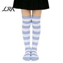 Funny Character Performance Socks Striped Thigh High for Women Girls, Over The Knee Stockings, Fashion Comic Exhibition Outfit Accessories Soft Q gray