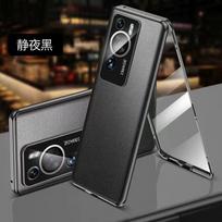 360 viso korpuso dėklas Huawei P60 Pro, grūdinto stiklo atverčiamas dėklas telefonui Huawei P 60 P60Pro, dvipusė apsauginė dangtelio buferinė apsauga For Huawei P60 juoda
