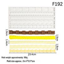 European Embossed Chain Weave Silicone Mold for Fondant, Chocolate, Cake Borders, Clay, and Resin. white