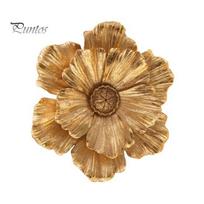 3D Flower Wall Art Resin Decoration, Modern Floral Sculpture, Decor Hanging Ornament for Living Room, Home, Office Relief sidabras