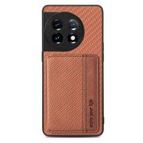 Dėklas Oneplus 13R ACE 5 Pro Piniginė Kortelių Laikiklis Odinis Telefono Dangtelis Oneplus 12 12R 11 10T Magnetinis Stovas Maišelis Dėklai OnePlus 13R ruda