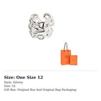 HERMES Chaine D'Ancre 925 svaraus sidabro žiedai moterims H109506B-000 One Size 12 white
