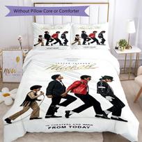 Michael Jackson Bedding Set Breathable Duvet Cover with Pillowcases Decorative Bed Linen for Bedroom Home Decoration Birthday Gift 140cmx200cm