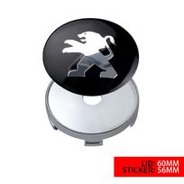 4 vnt. 56/60 mm automobilio ratlankio centrinio dangtelio emblemos dekoratyvinis uždangalas Peugeot 206 508 2008 5008 107 106 205 4008 301 307 308 3008 207
