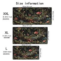 Mushroom Forest Mouse Pad Large Computer Office Game Table Mat Rubber AntiSlip Stitched Edge Keyboard Mats 90x40 Xxl Desk Pads 800x400x2mm