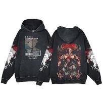 Jujutsu Kaisen Sukuna Distressed Retro Hoodie - Autumn/Winter Edition 4XL black