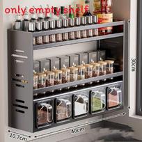 Sieninis anglies plieno prieskonių organizatorius su nuimamomis lentynomis virtuvės reikmėms Triple 5Compartments