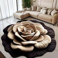 Modern 3d Peacock Area Rug With Nonslip Backing For Living Room Decor Style 12 gray