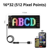 RGB LED Car Decor Advertising Logo Lights Flexible Screen Scrolling Advertising Light  Car Decor 16x32 Pixels black