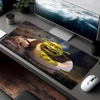 Shrek Theme Mouse Pad, Non Slip Rubber Base, Multifunctional Office & Home Decor, Perfect for Workspace Personalization. 30cmx60cm gray