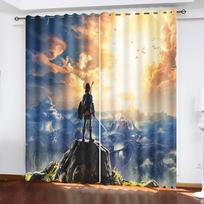 Zelda Užuolaida 100% Poliesteris Animacinis Atspalvis, Mielas 2 Vnt., Dekoravimo Rinkinys, Miegamasis, Svetainė, Namų Langas 100x140cm&Grommet Top beige