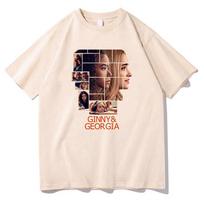 Ginny & Georgia 3 marškinėliai moterims medvilniniai trumparankoviai viršutiniai drabužiai nauji kūrybiški estetiški marškinėliai žavingi grafiniai marškinėliai unisex L brown