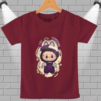 2025 New LABUBUT Shirt LABUBU Style Round Neck Short Sleeved Casual Girls' Clothing Top 100 white