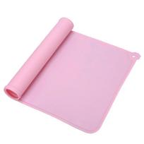 Silicone Dog Mat Non-Stick Pet Fountain Tray Cat Bowl Mat  Waterproof Food Pad Pet Feeding Drinking Pads Easy Washing Placemat rožinė