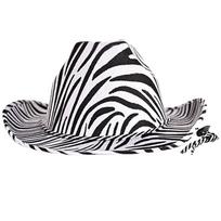 Cowboy Hats Animal Print Summer Sunhat Cosplay Party Dress Up Accessories 1 black