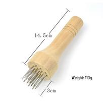 Stainless Steel Meat Tenderizer Hammer and Prick Fork beige