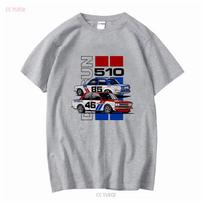 For Datsun 510 fans T Shirt gifT vintage Washed graphic homme Casual designer clothes Stretched Soft Stylish Slightly 4XL gray