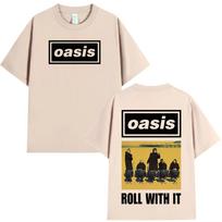 OASIS Live 25 Tour 2025 Vintage Tshirt Mens Woman Casual Cotton Tshirt Clothes Hip Hop Breathable Short Sleeve Tees Fans Gift L white