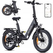 Sulankstomas elektrinis dviratis ENGWE L20 3.0 BOOST, 250W variklis, 48V 13.5AH baterija, didžiausias greitis 25 km/h, nuvažiuojamas atstumas 135 km, 20*3.0 colių padangos juoda