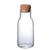 150ML/300ML/600ML Stiklinis maisto laikymo indas su kamštiniais dangteliais Didelės talpos sandarūs stikliniai buteliai Puodas Stiklainis virtuvės organizatoriui 600ml brown
