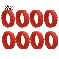 Scuff Prevention Luggage Wheel Covers 8 Pcs Wear-resistant Thick Reduce Noise Caster Protection Prevent Grip Increasing Scratches Non-slip Protective red