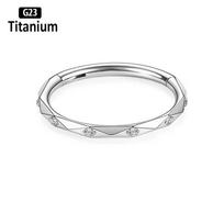 ASTM F136 Titanium Piercing Cutting Surface CZ Clicker Nose Ring Septum Hoops Tragus Cartilage Helix Lobe Body Jewelry Earrings 16G 1.2X10mm white