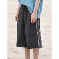 Saendeusaundeu (Unisex) Synthetic Bermuda Banding Shorts Black Black/002 gray