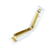 Desktop Stapler Stationery Accessories Transparent Plastic Standard Stapler For Home School Office Stapler Golden auksinė