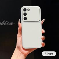 For Samsung Galaxy S21 FE 5G Case Galaxy S22 S22+ Cover S23 S23+ Leather Case Luxury Lens Protection Case Protect Matte Back Galaxy S23 white